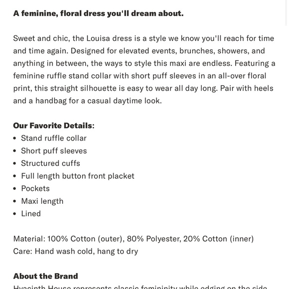 Tuckernuck Hyacinth House Louisa Maxi Dress dusty blue & brow - Picture 3 of 7